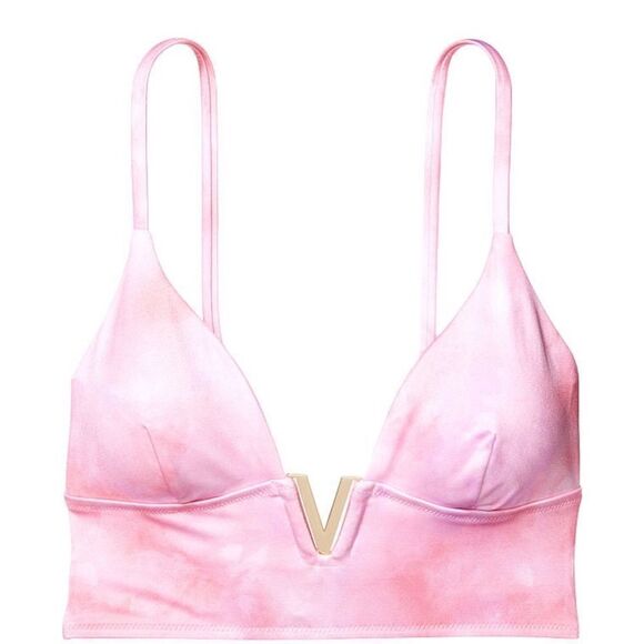 Victoria’s Secret Swim V- Hardware Sexy Padded Bralette Bikini Top Warm tie dye - Picture 4 of 7